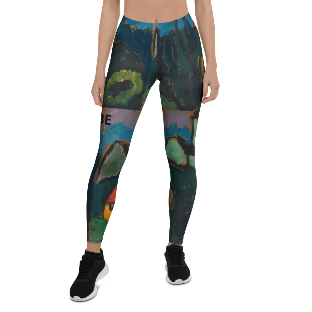 Babe Department Babe high waisted leggings front view recycled performance fabric