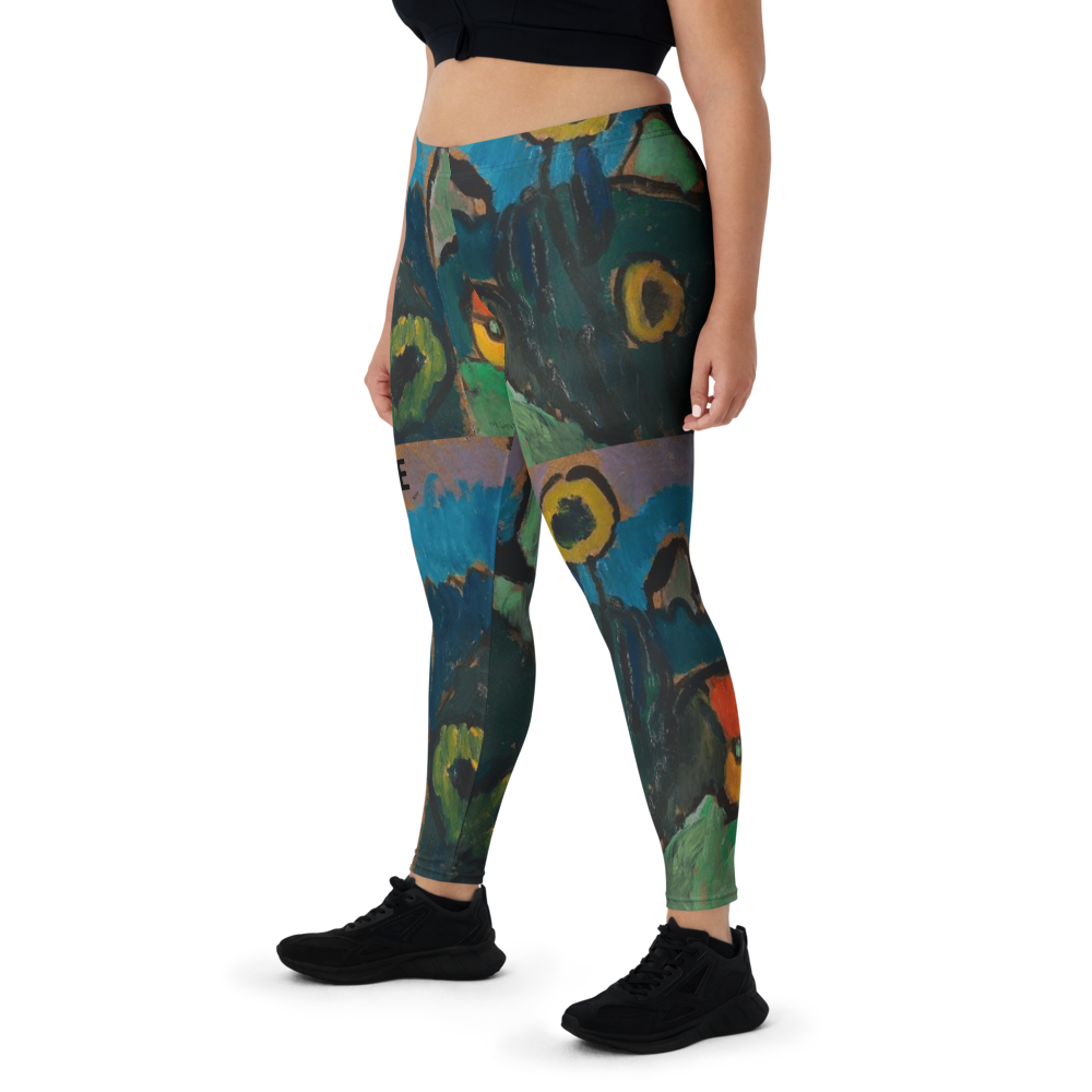 Model wearing Babe Department Babe high waisted leggings front view