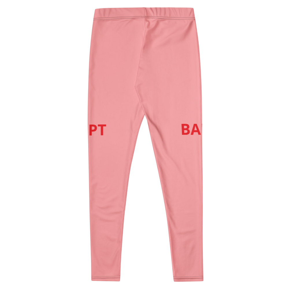 leggings for women – gym activewear”
“High-waisted pink fitness leggings with red Babe text