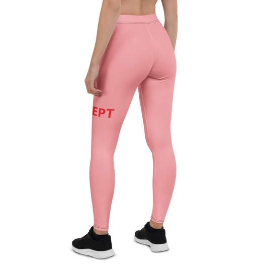Babe Department pink high-waist workout leggings – back view