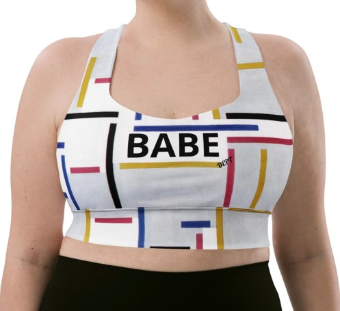 BABE DEPT Geometric Longline Sports Bra – Modern Activewear for Women
