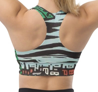 Babe Dept graphic longline sports bra – back racerback view