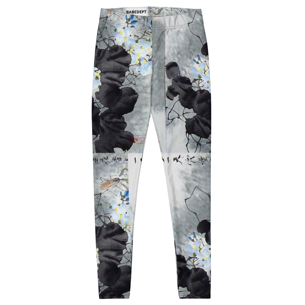 Babe Dept Ink-Wash Floral Leggings – High-Waist, Squat-Proof Activewear