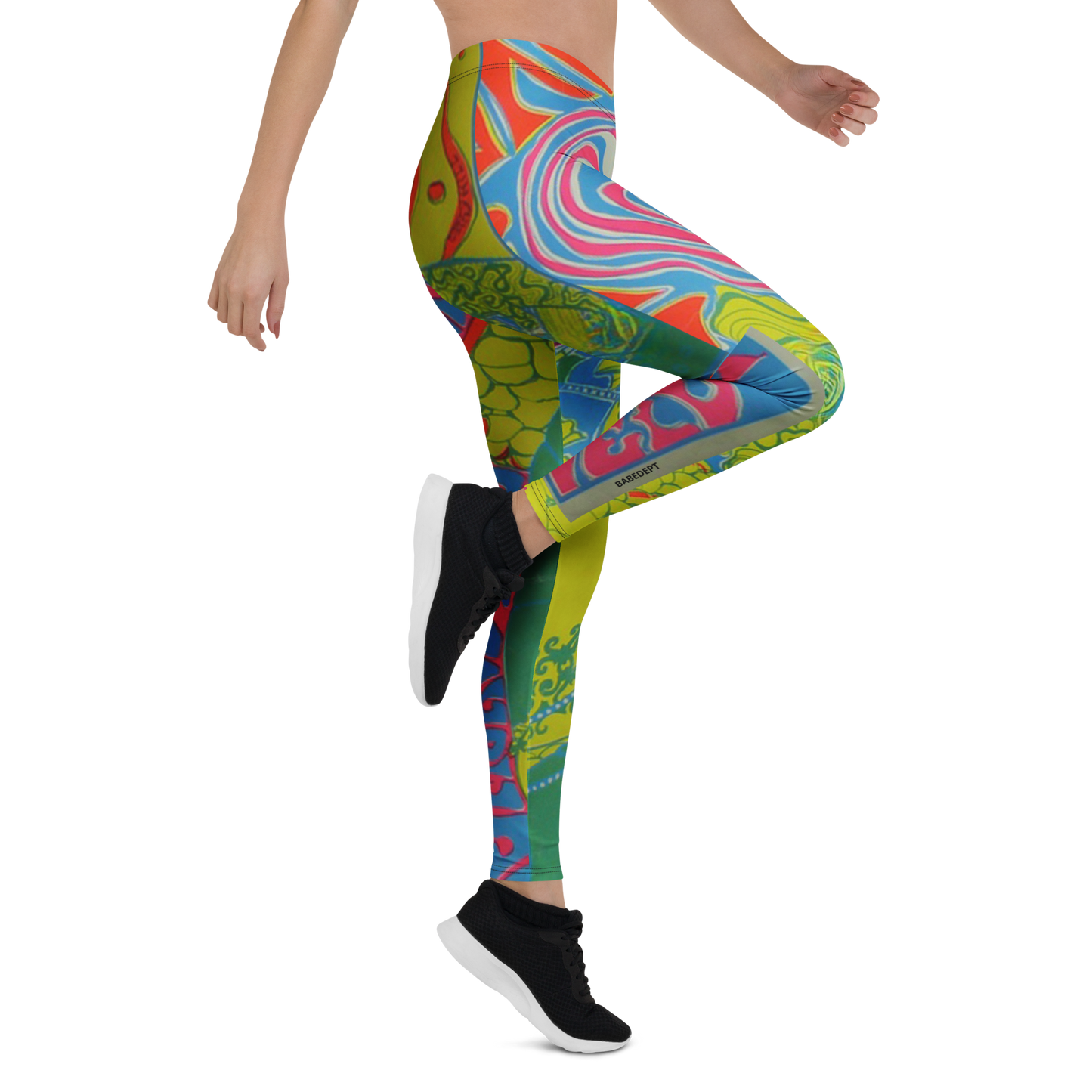 Babe Dept Psychedelic Print Leggings – High-Waisted Women’s Activewear